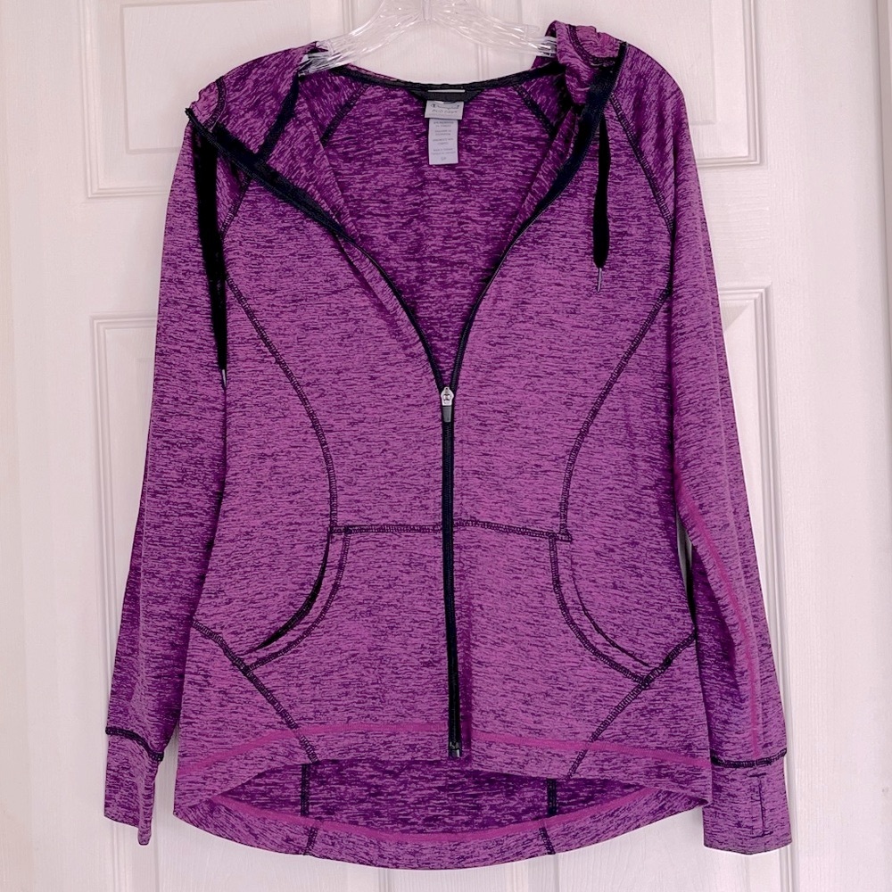 🌸3/$25 Target C9 Champion Duo Dry Zip-Up Space-dye Purple & Black Hoodie, Size S - Picture 1 of 13
